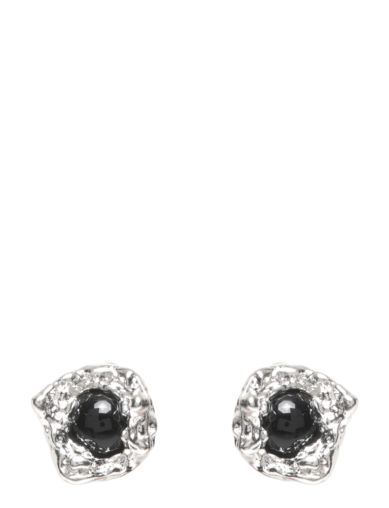 Pilgrim Ryper Earrings Silver-Plated, One Size, Black, Øreringe > Ørestikker, Dame