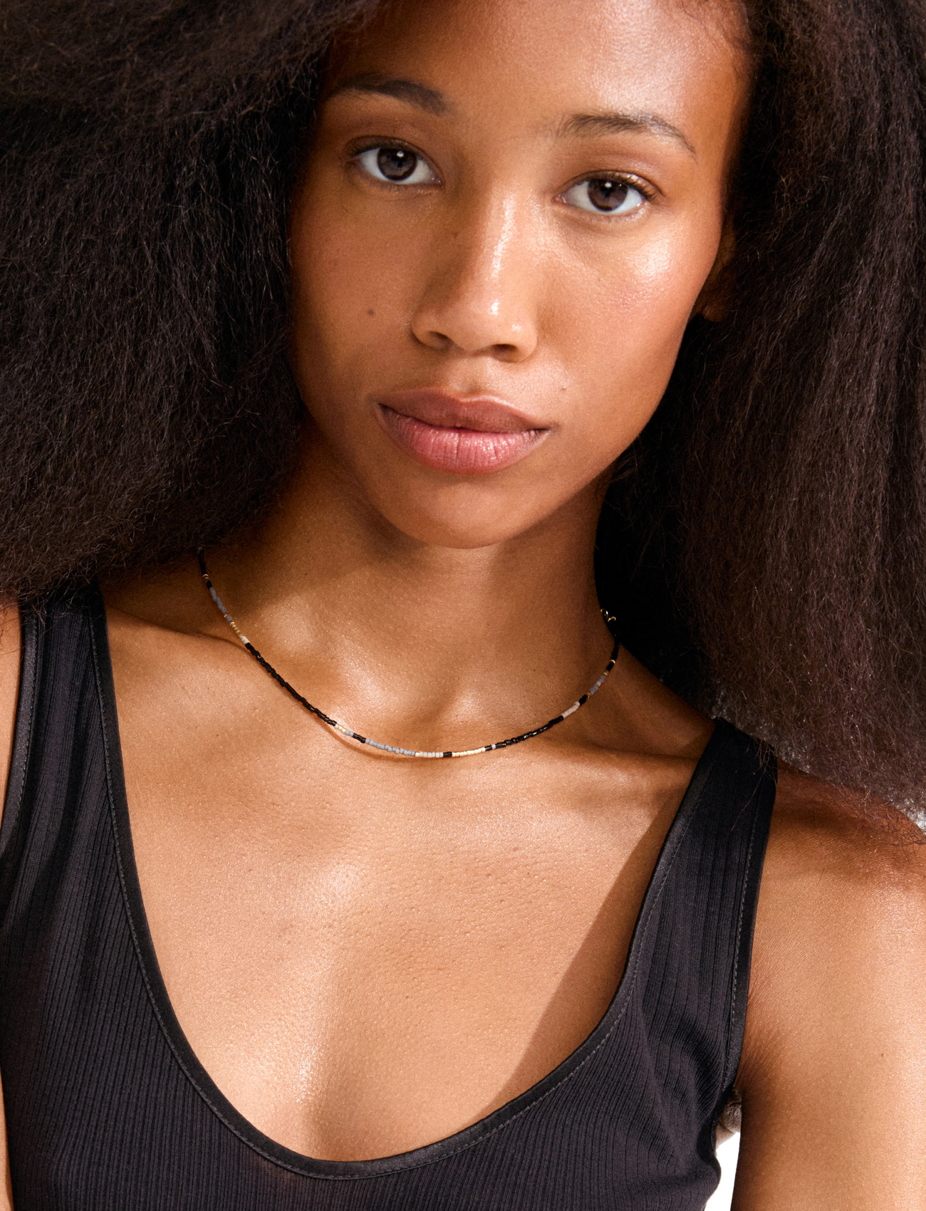 Pilgrim Alison Necklace Black, Gold-Plated, One Size, Black, Halskæder > Perlehalskæder, Dame