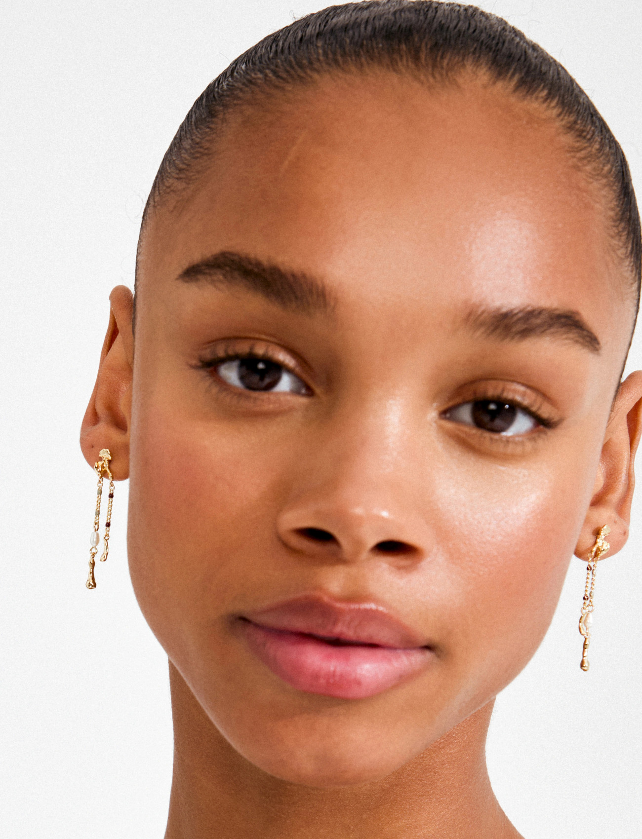 Pilgrim Reggie Earrings Gold-Plated, One Size, Gold, Øreringe > Øreringe Med Vedhæng, Dame