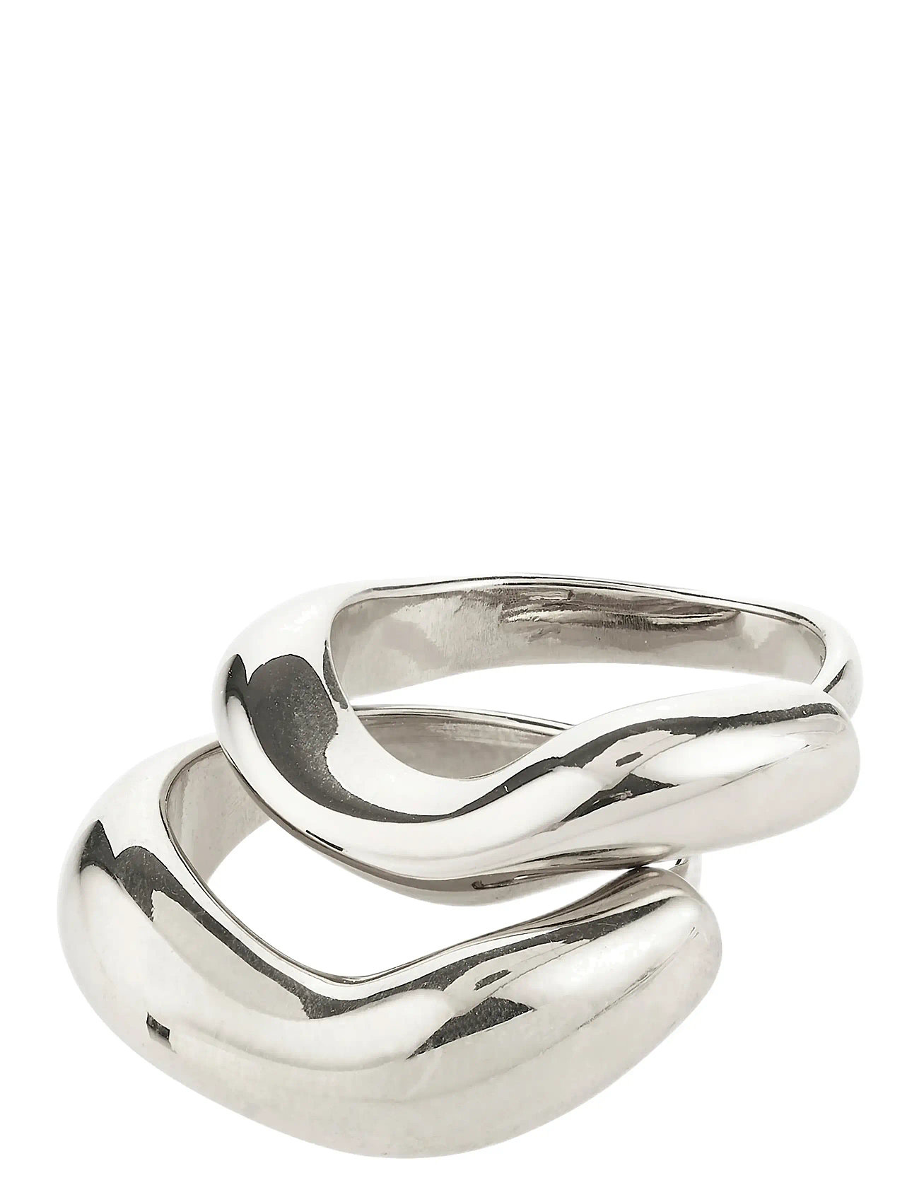 PILGRIM Callaway Rings 2-In-1 Set, Silber-Plated Silber - One Size - Damen