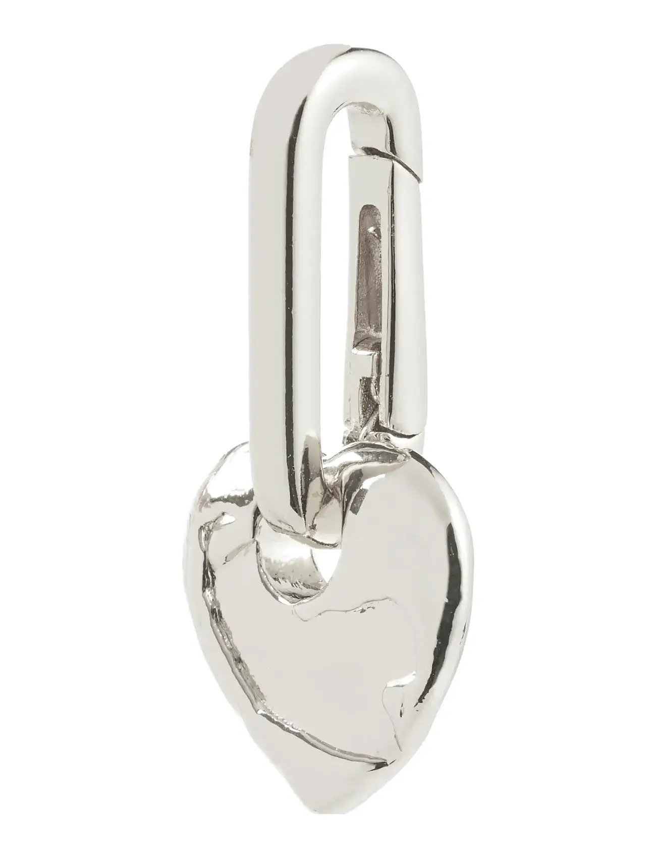 PILGRIM Charm Rough Heart Anhänger Silber - One Size - Damen