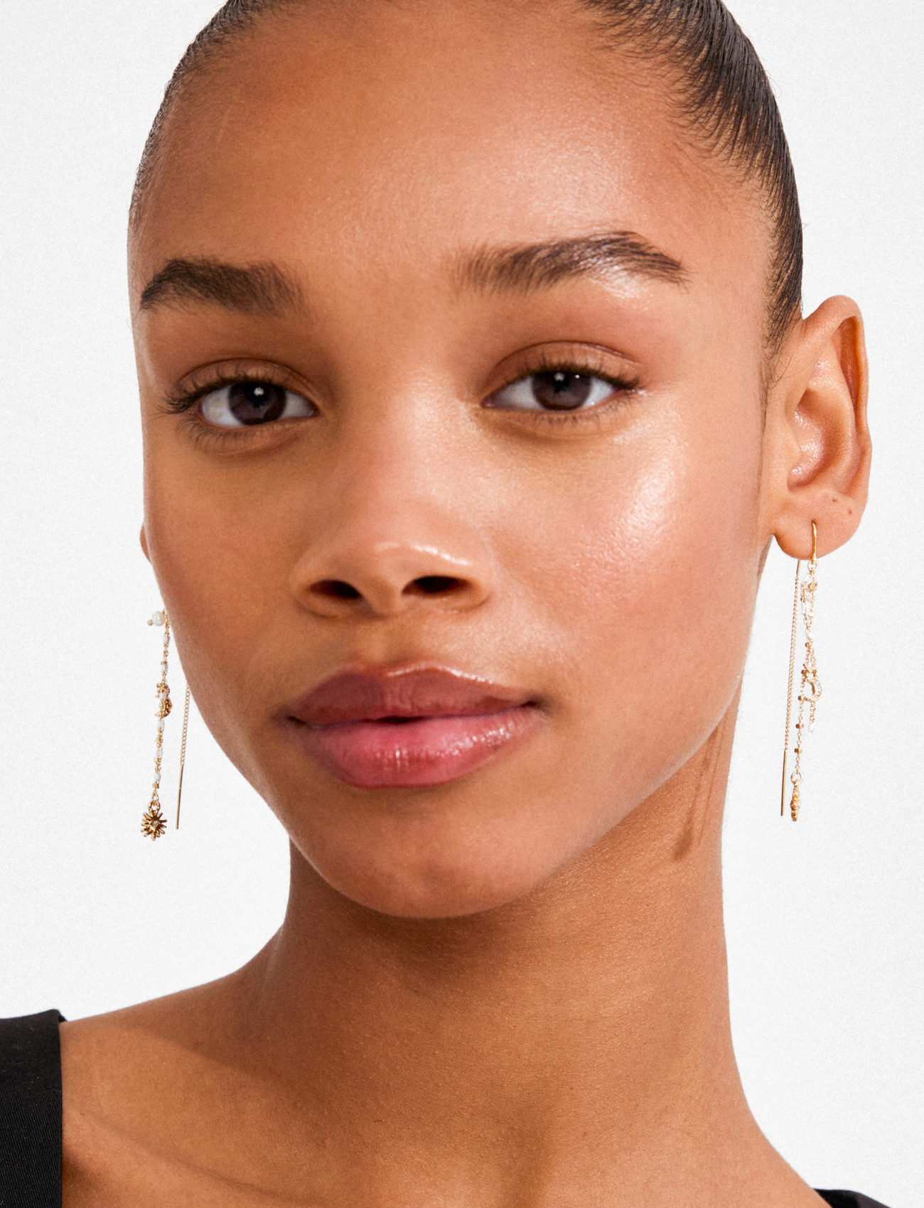 Pilgrim Mylan Chain Earrings Gold-Plated, One Size, Gold, Øreringe > Øreringe Med Vedhæng, Dame