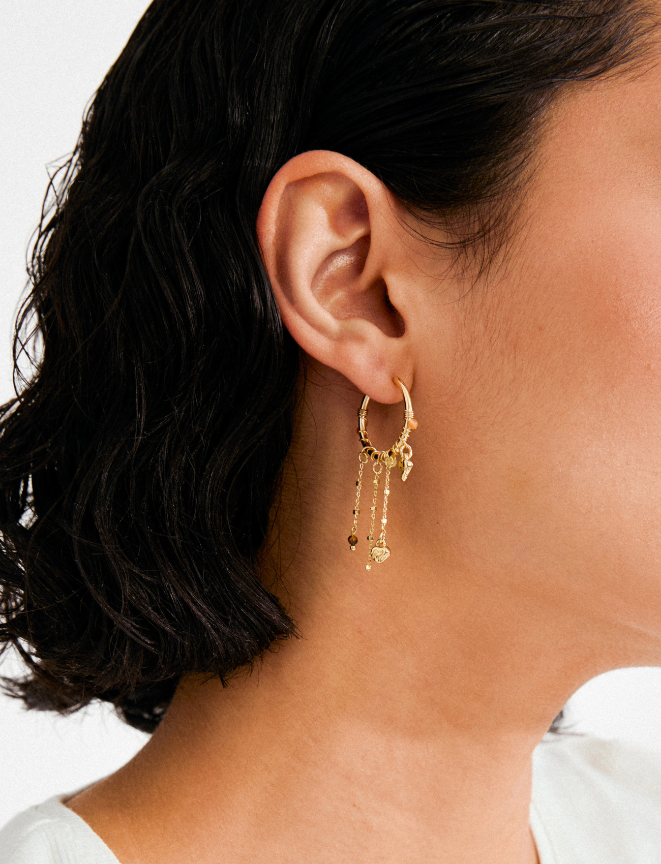 Pilgrim Mylan Earrings Gold-Plated, One Size, Gold, Øreringe > Creoler, Dame