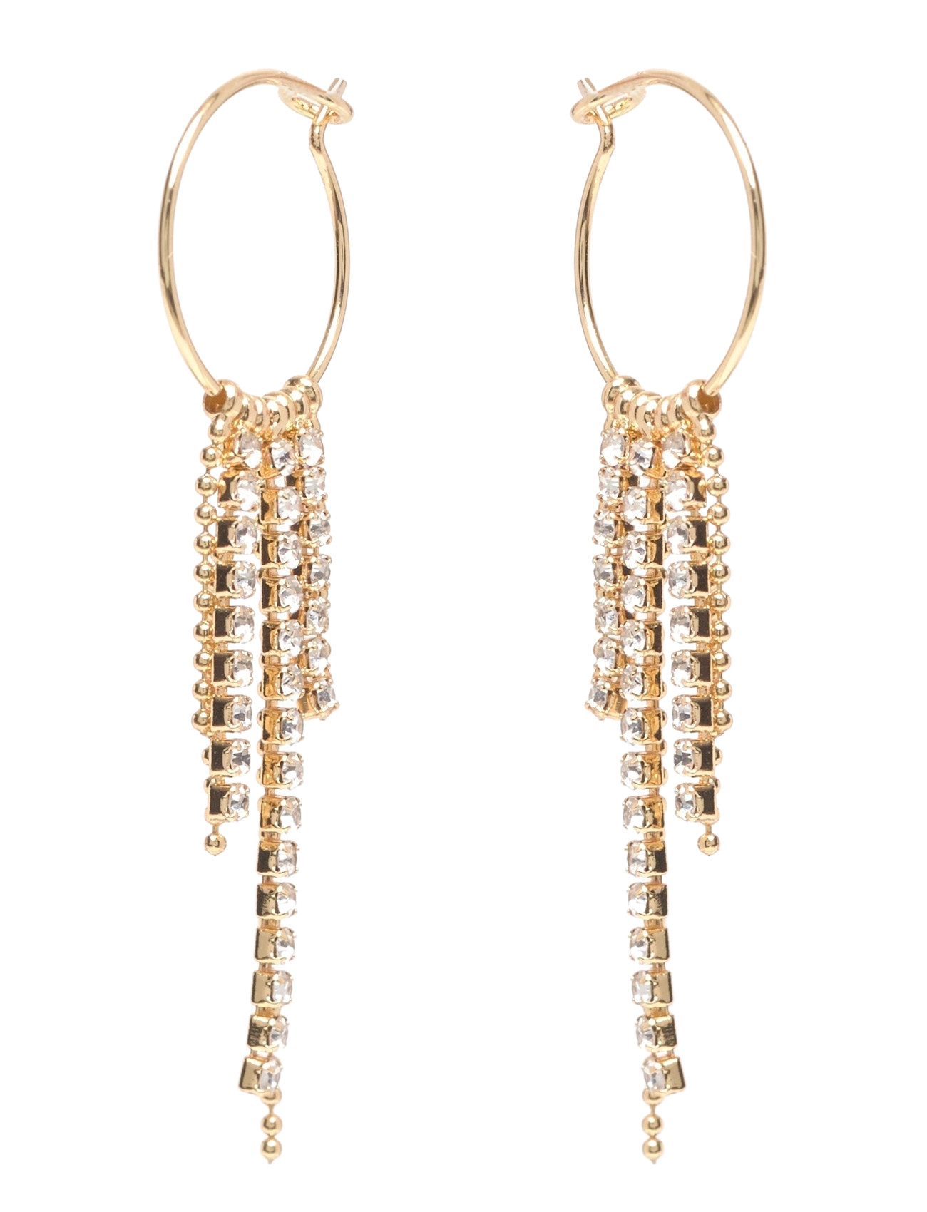 PILGRIM Maja Crystal Waterfall Hoop Ohrringe Gold-Plated Gold - One Size - Damen