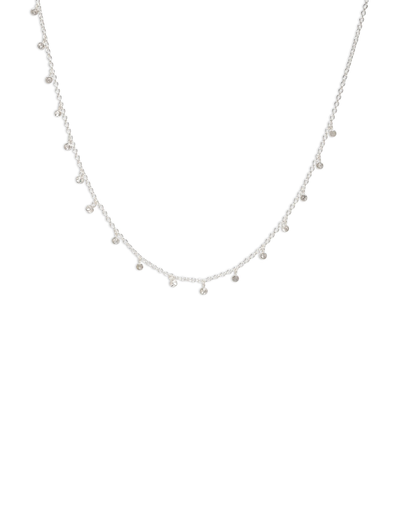 Pilgrim Maja Crystal Multi Drops Necklace Silver-Plated, One Size, Silver, Halskæder > Kædehalskæder, Dame