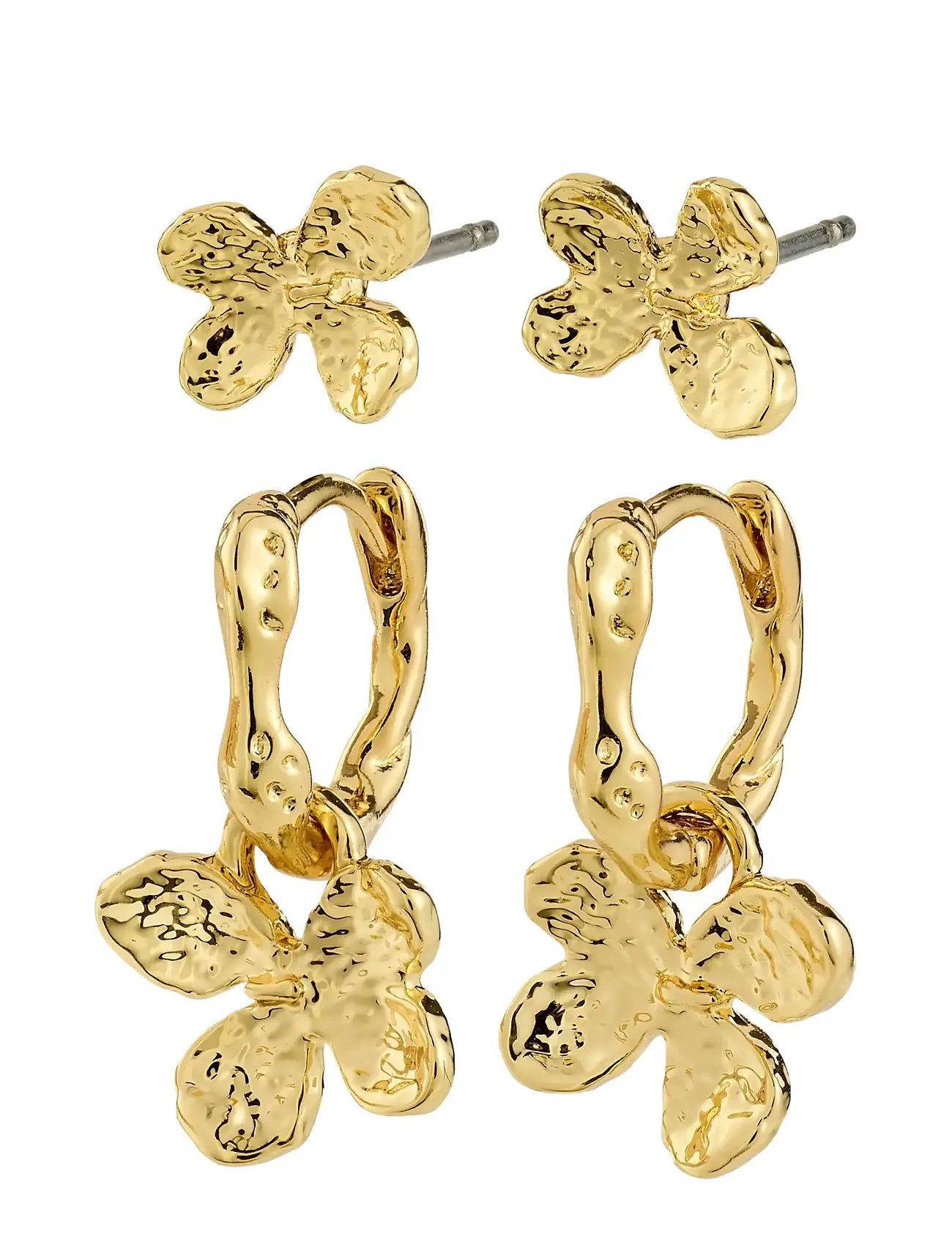 PILGRIM Ajani Ohrringe 2-In-1 Set, Gold-Plated Gold - One Size - Damen
