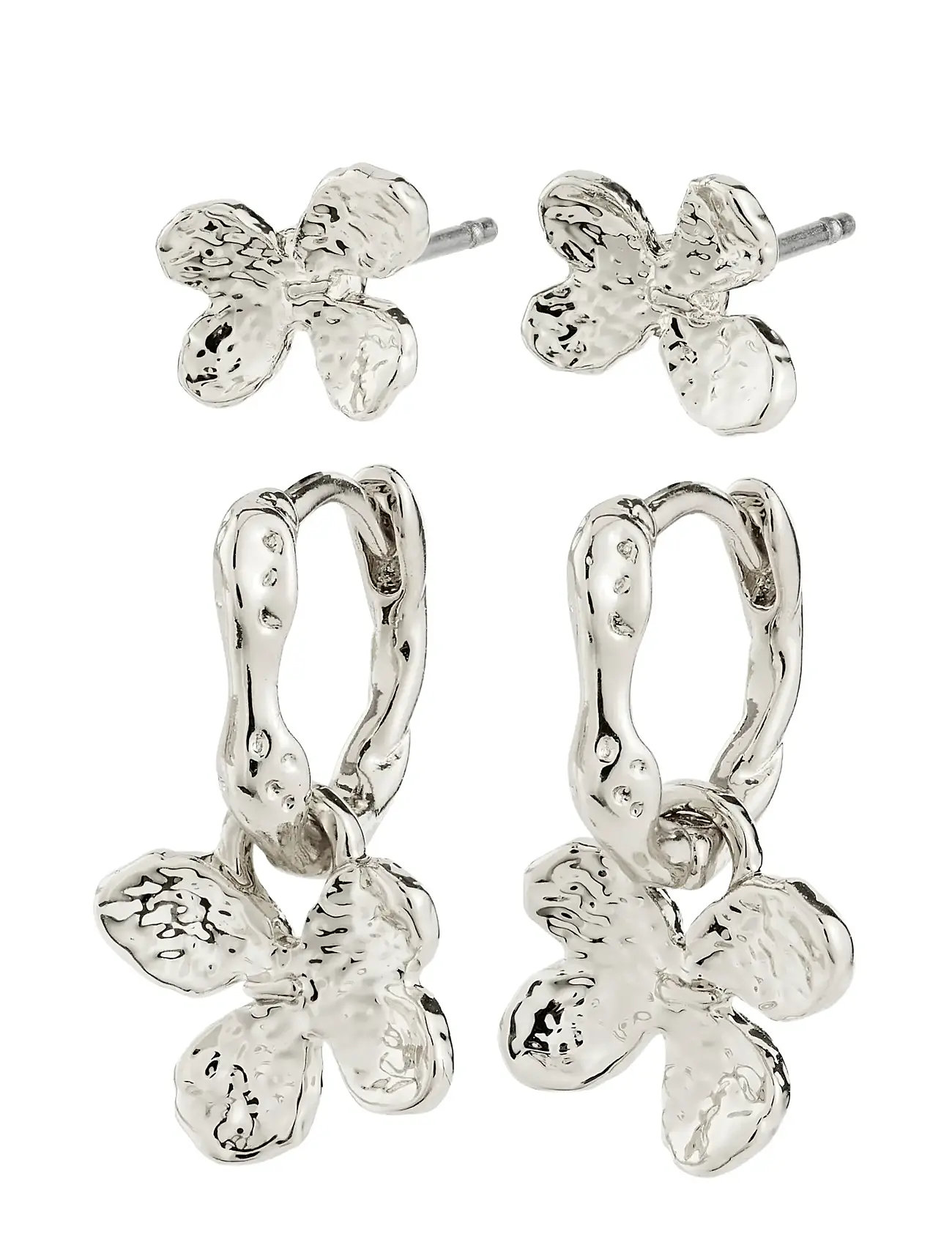 PILGRIM Ajani Ohrringe 2-In-1 Set, Silber-Plated Silber - One Size - Damen