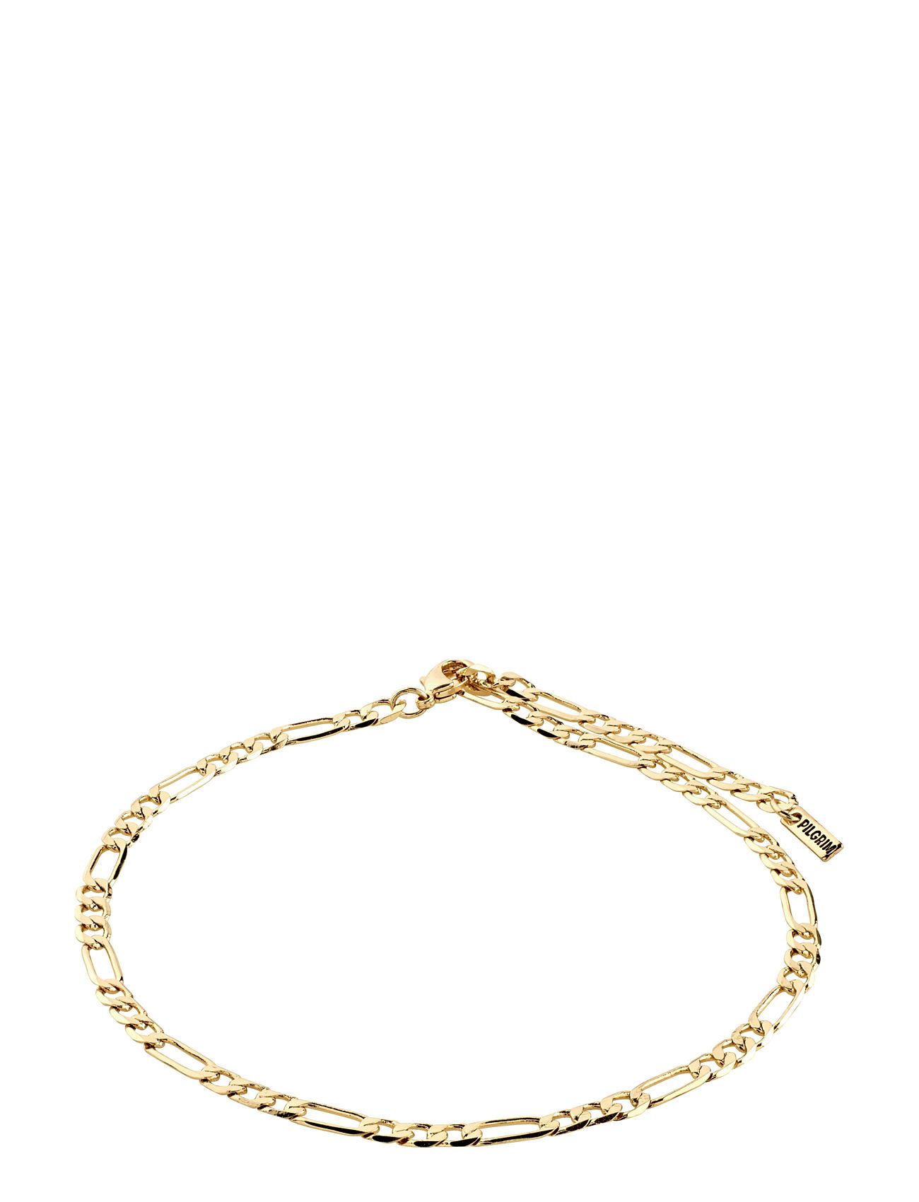 Dale Recycled Open Curb Ankle Chain Gold Pilgrim