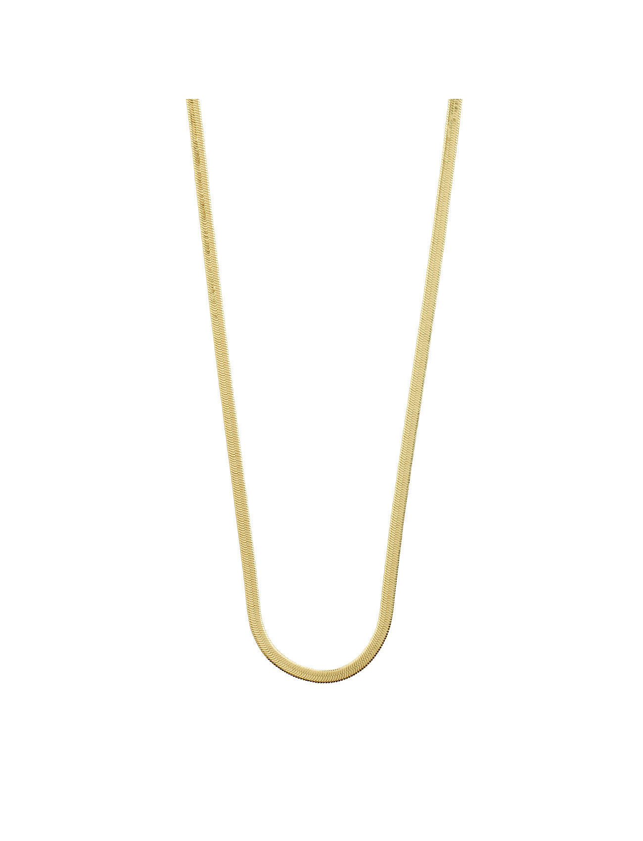 Joanna Recycled Flat Snake Chain Necklace Gold Pilgrim