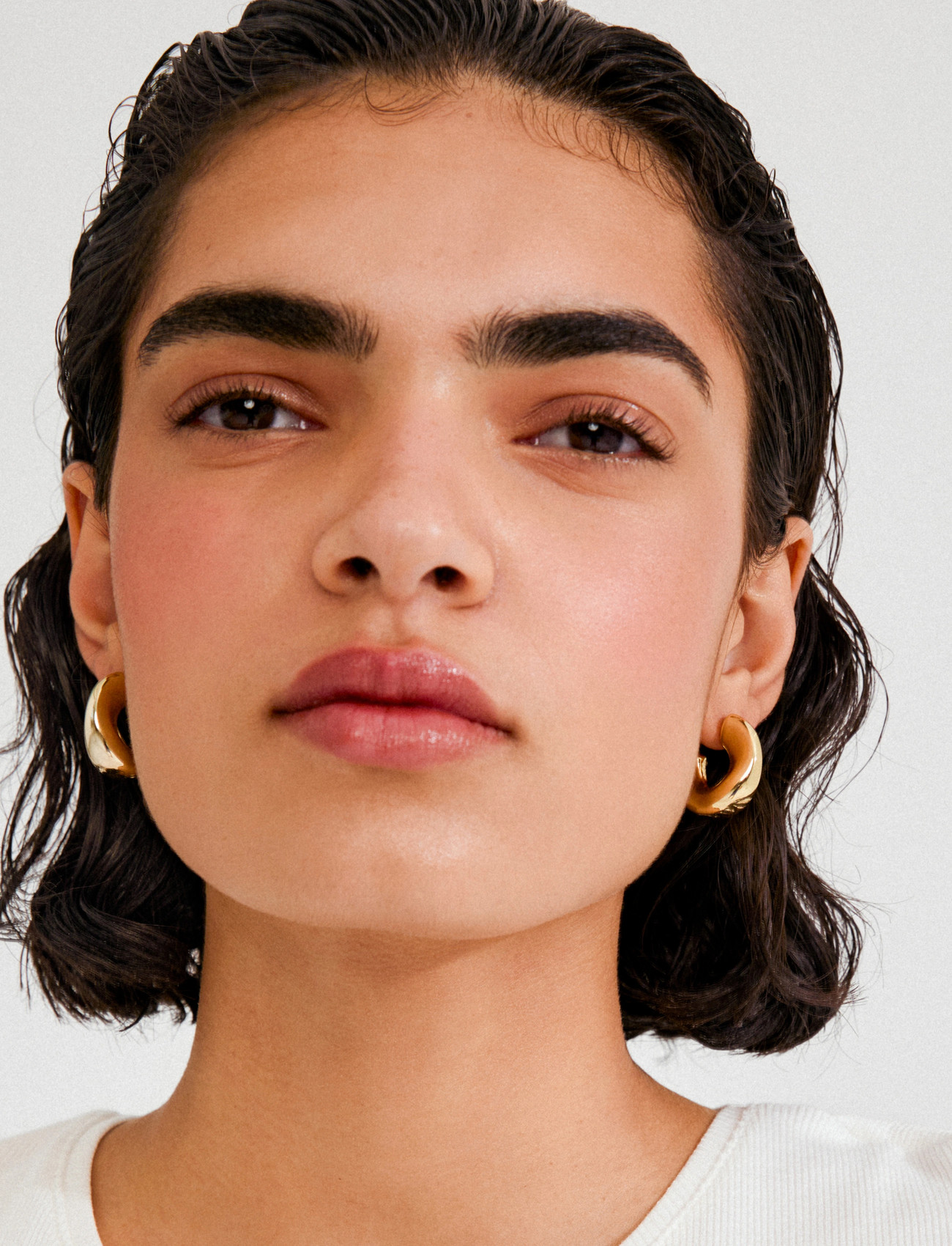 Pilgrim Jennings Hoop Earrings Gold-Plated, One Size, Gold, Øreringe > Creoler, Dame