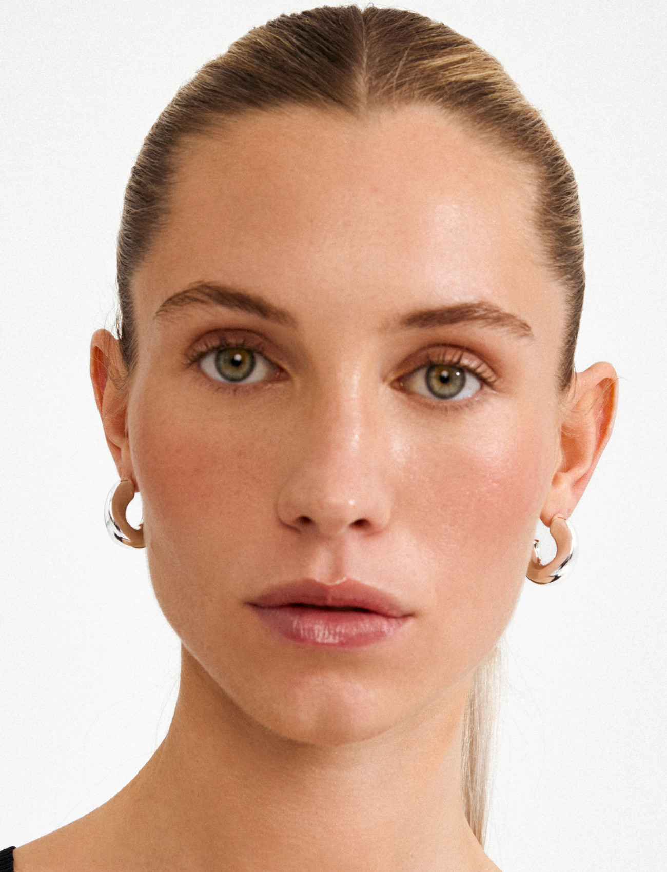 Pilgrim Jennings Hoop Earrings Silver-Plated, One Size, Silver, Øreringe > Creoler, Dame