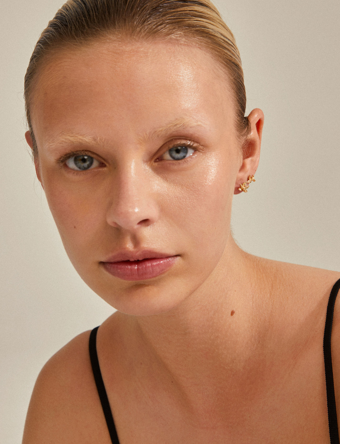 Pilgrim Riko Recycled Earrings, 2-In-1 Set, One Size, Gold, Øreringe > Ørestikker, Dame