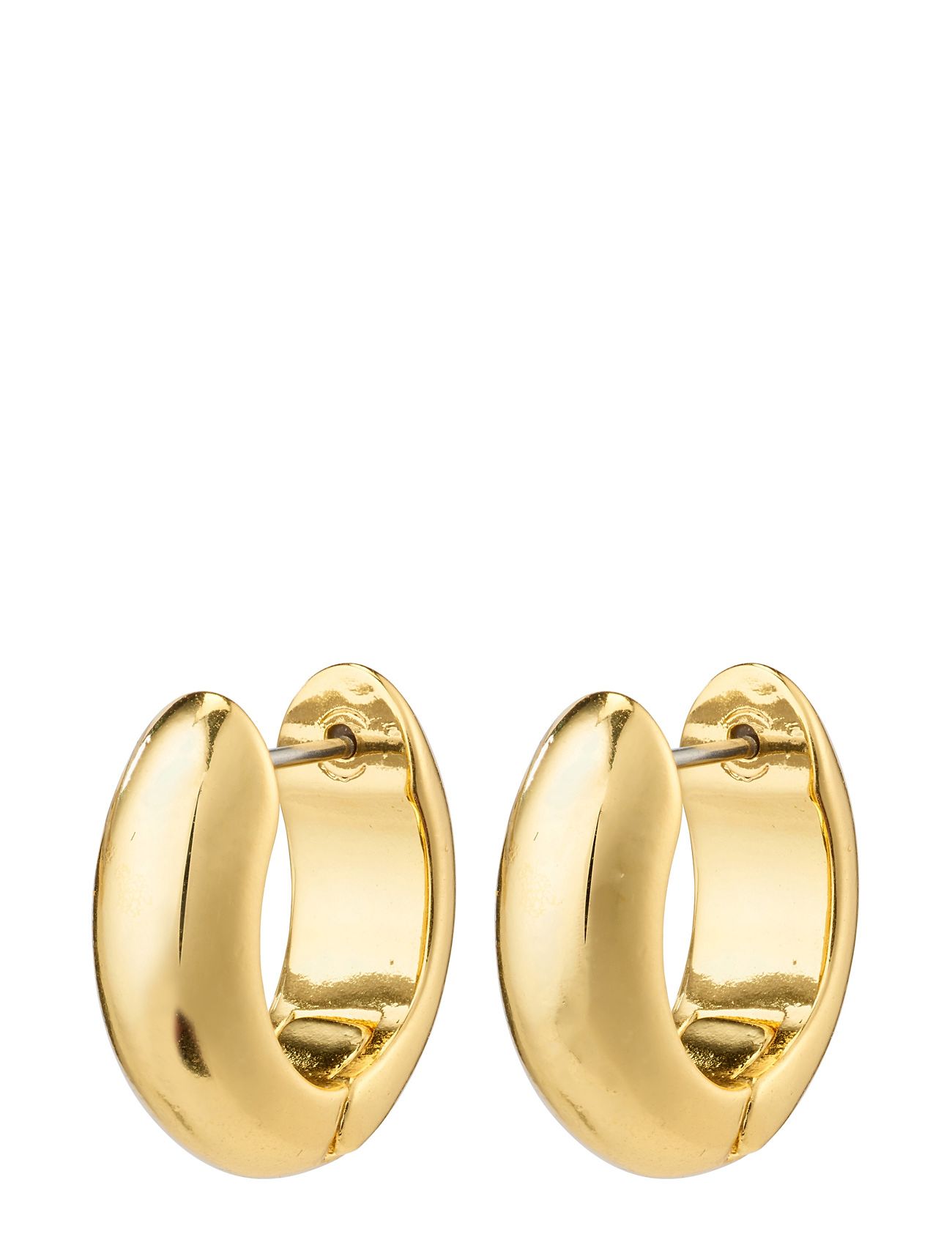 Mine Recycled Chunky Huggie Hoops Gold Pilgrim