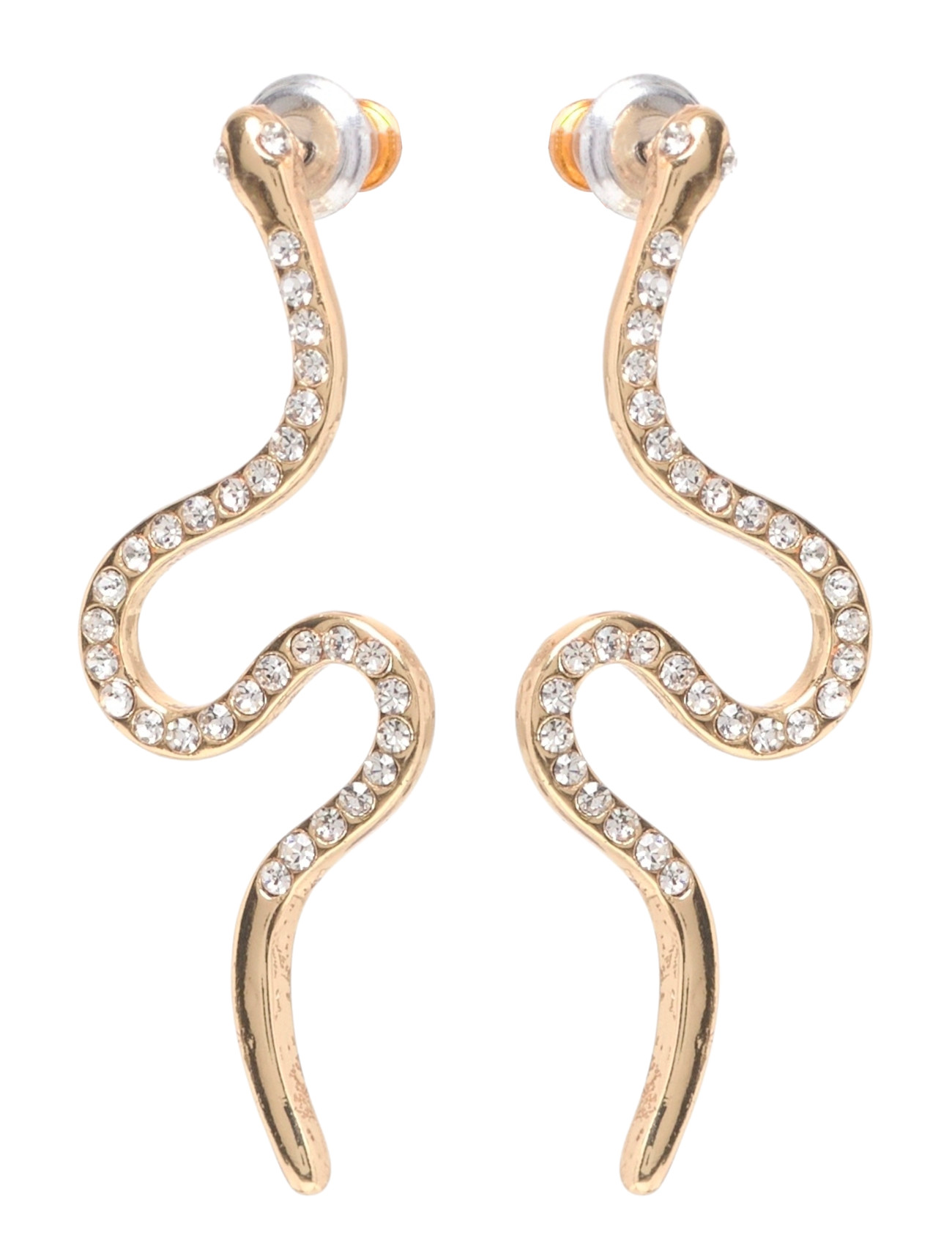 Pilgrim Dagny Crystal Earrings Gold-Plated, One Size, Gold, Earrings > Statement Earrings, Dame