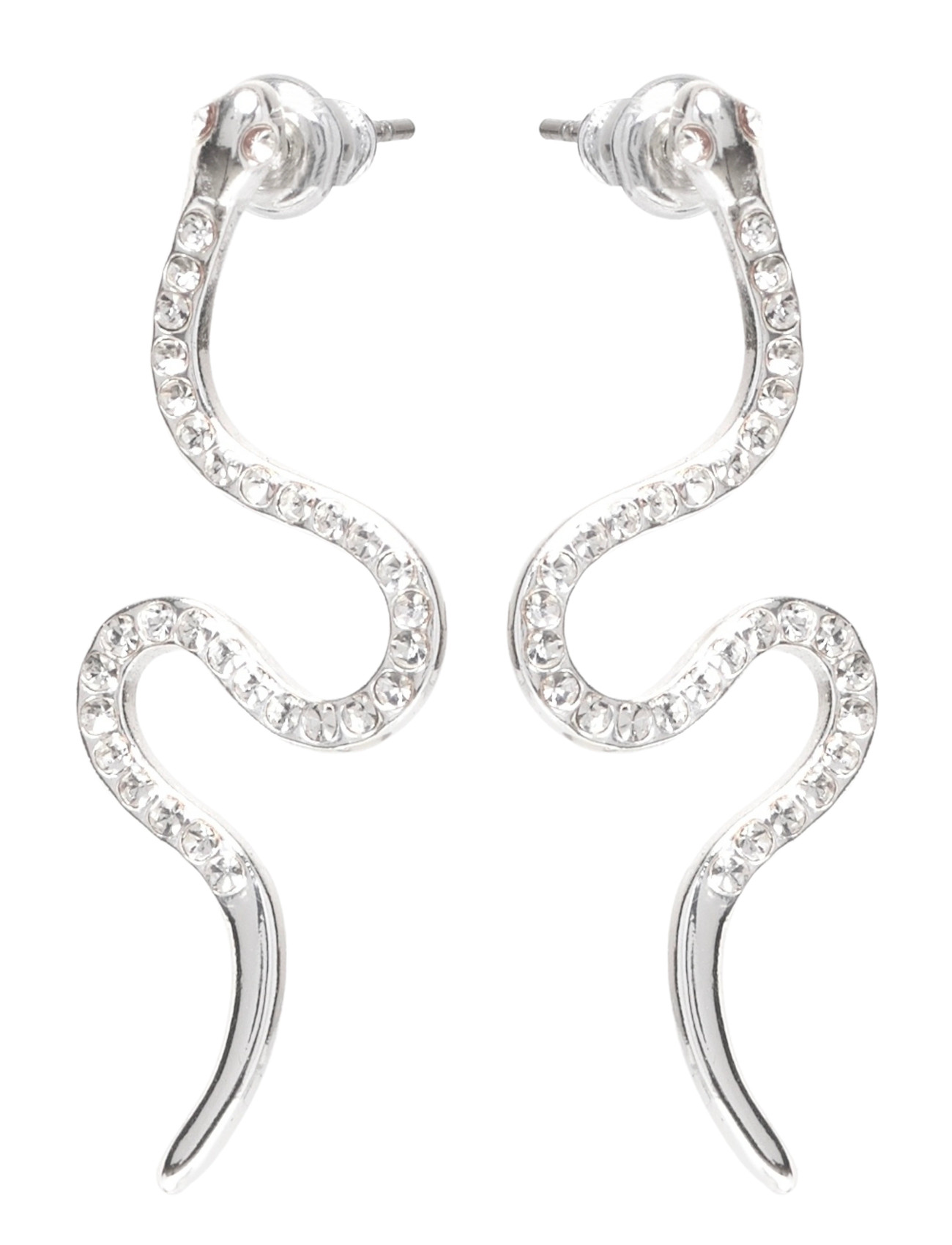 Pilgrim Dagny Crystal Earrings Silver-Plated, One Size, Silver, Earrings > Statement Earrings, Dame