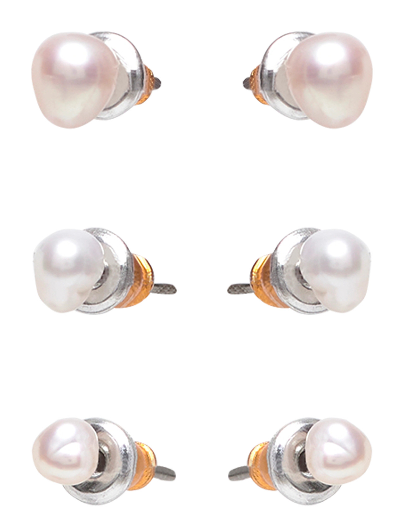 PILGRIM Edil Freshwater Pearl Ohrringe 3-In-1 Set Pink - One Size - Damen