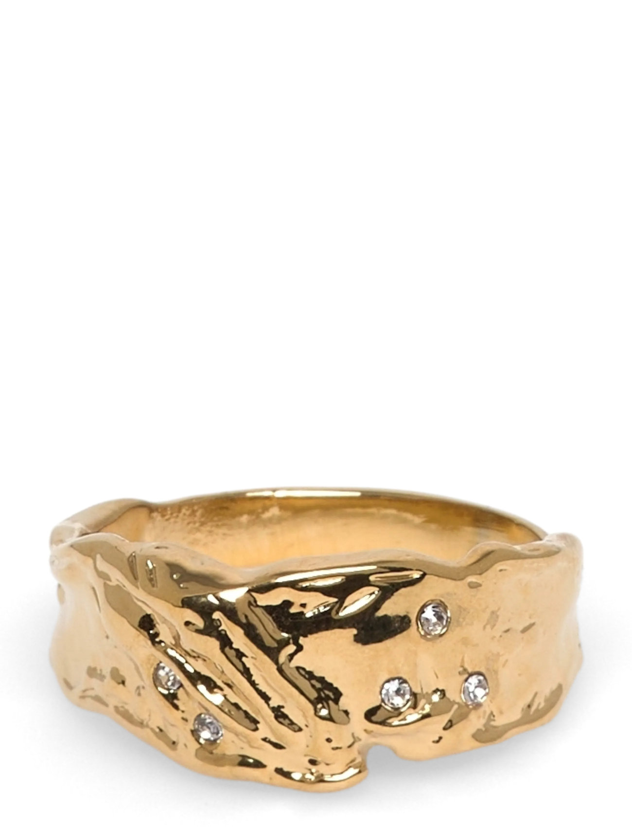 Pilgrim Sol Organic Shaped Crystal Ring Gold-Plated, One Size, Gold, Smykker > Ringe, Dame
