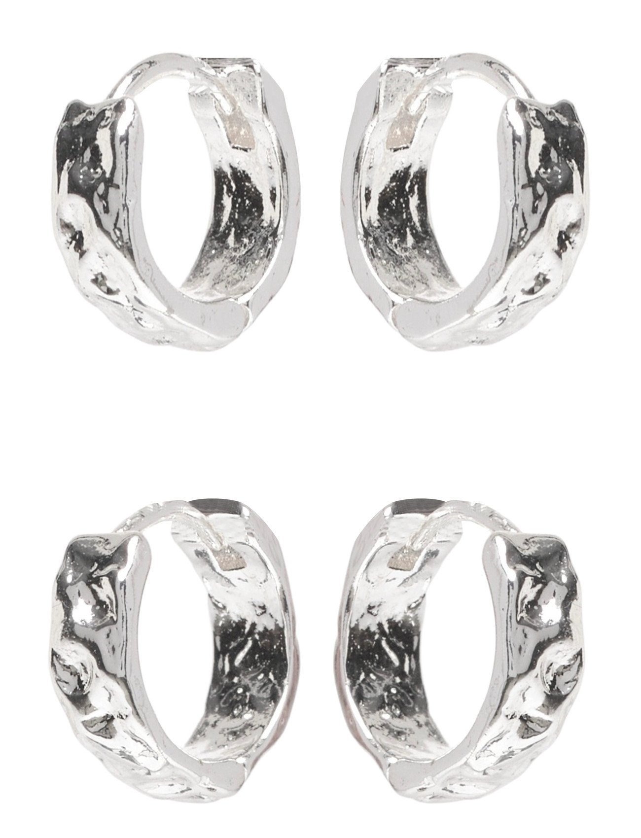 PILGRIM Tabitha Hoop Ohrringe 2-In-1 Set Silber-Plated Silber - One Size - Damen