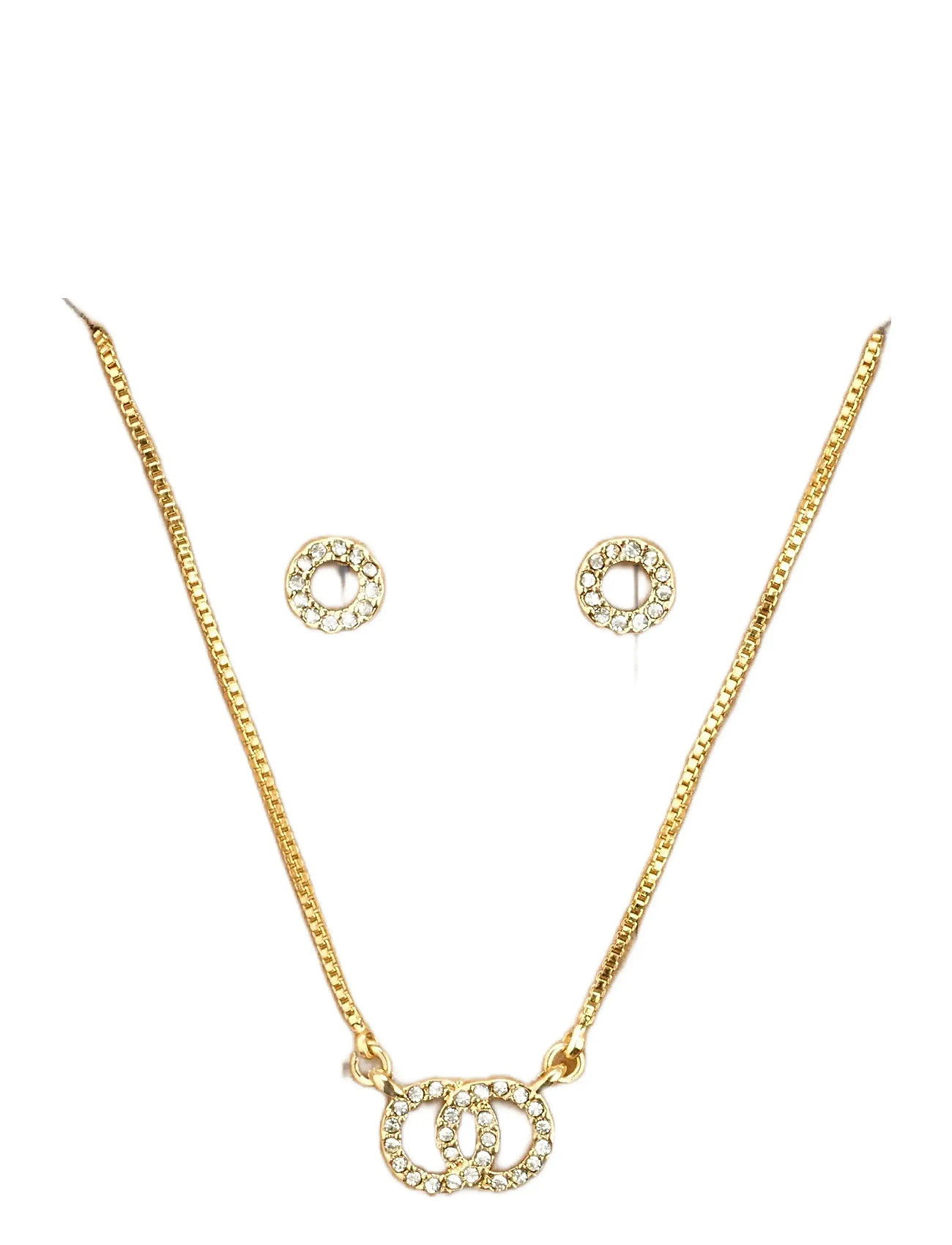 PILGRIM Harlan Gift Set, Kette & Ohrringe, Gold-Plated Gold - One Size - Damen