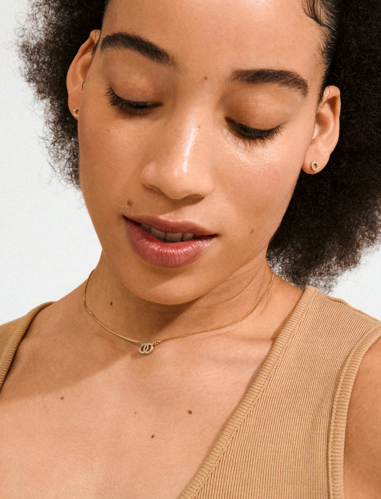 Pilgrim Harlan Gift Set, Necklace & Earrings, Gold-Plated, One Size, Gold, Øreringe > Ørestikker, Dame