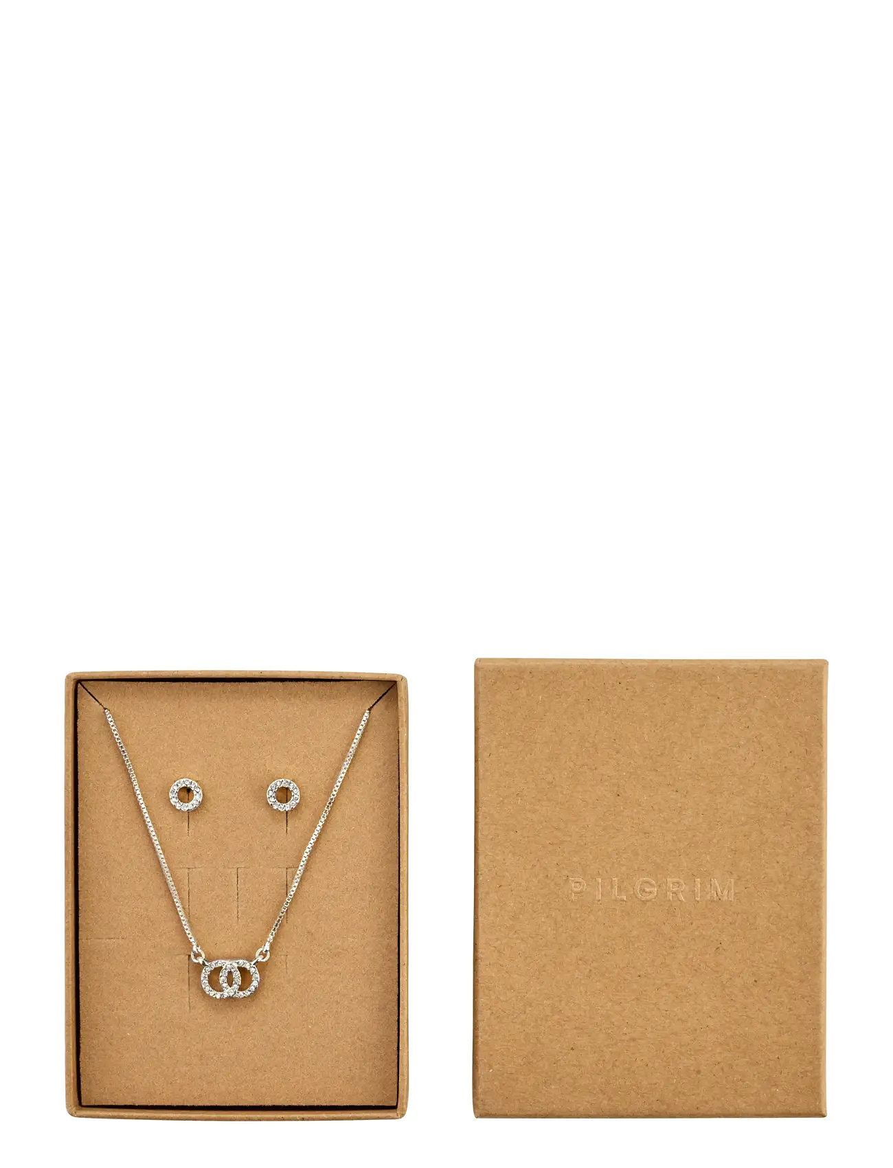 PILGRIM Harlan Gift Set, Kette & Ohrringe, Silber-Plated Silber - One Size - Damen