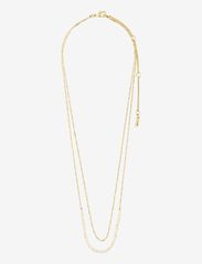 Pilgrim - Necklace Native Beauty Gold Plated White - gold plated - 0