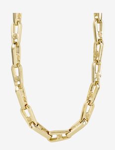 LOVE chain necklace - ketjukaulakorut - gold plated