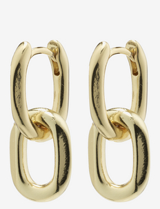 EUPHORIC cable chain earrings gold-plated - statement øreringe - gold plated