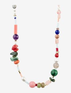 FREEDOM semi precious stone necklace - pearl necklaces - gold plated