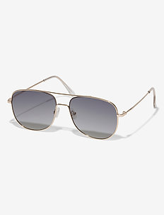 DALLAS pilot style sunglasses gold-plated - lenduriprillid - grey