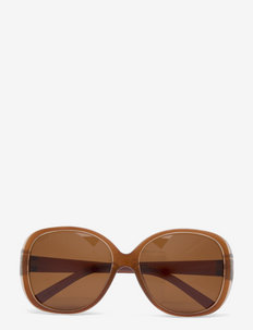 PARKER oversized retro sunglasses brown - round frame - brown