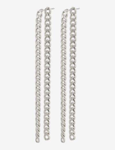AUTHENTICITY curb chain earrings - hengende øredobber - silver plated