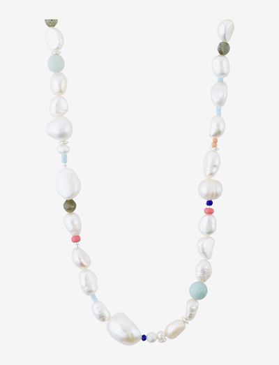 ENERGETIC freshwater pearl necklace silver-plated - pearl necklaces - silver plated