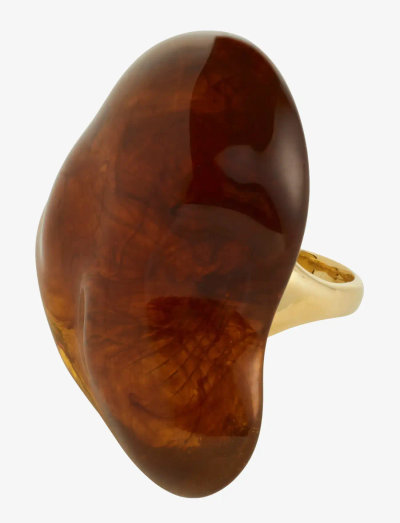 LIAN ring gold-plated/brown