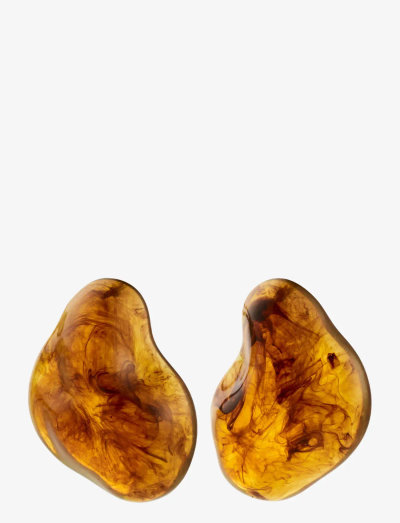 LIAN earrings gold-plated/brown