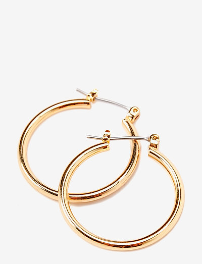 Pilgrim Earrings gold Classic - hoops - gold