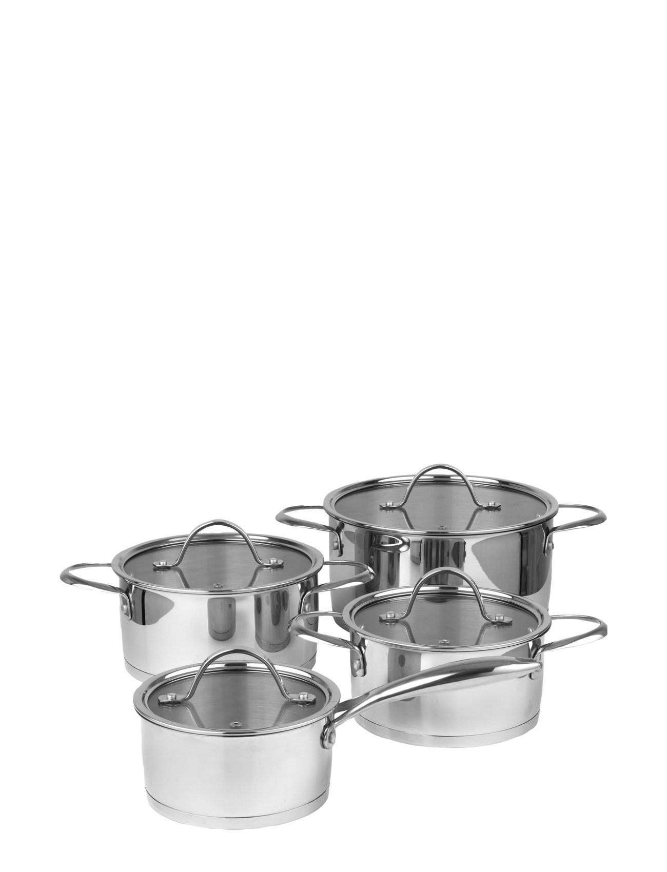 "Pillivuyt Gourmet" "Grydesæt Med Glaslåg Mosel Home Kitchen Pots & Pans Saucepan Sets Silver Pillivuyt