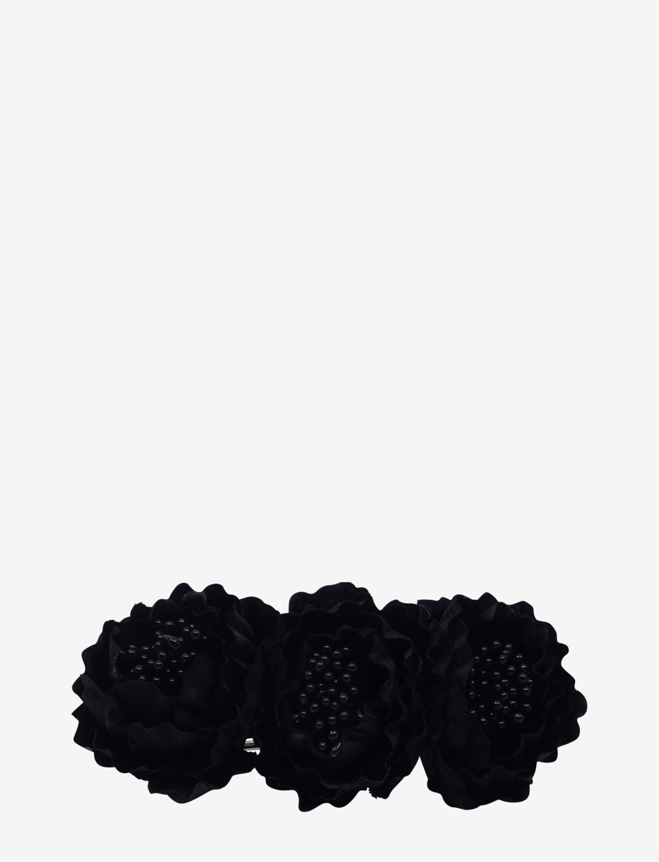 PIPOL'S BAZAAR - Triple Flower Barette Black - hair pins - black - 0
