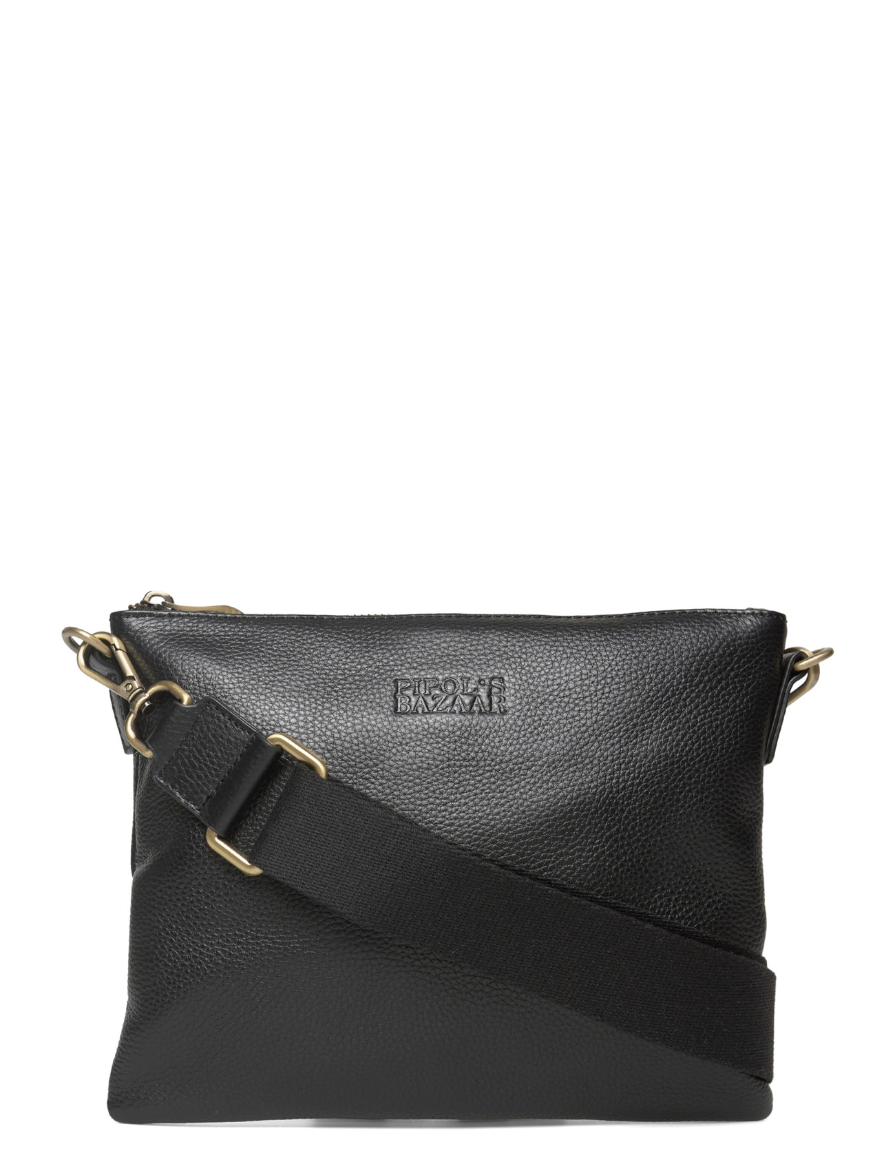 Pipol's Bazaar Questo Leather Bag Med Black, One Size, Black, Tasker > Crossbody-Tasker, Dame
