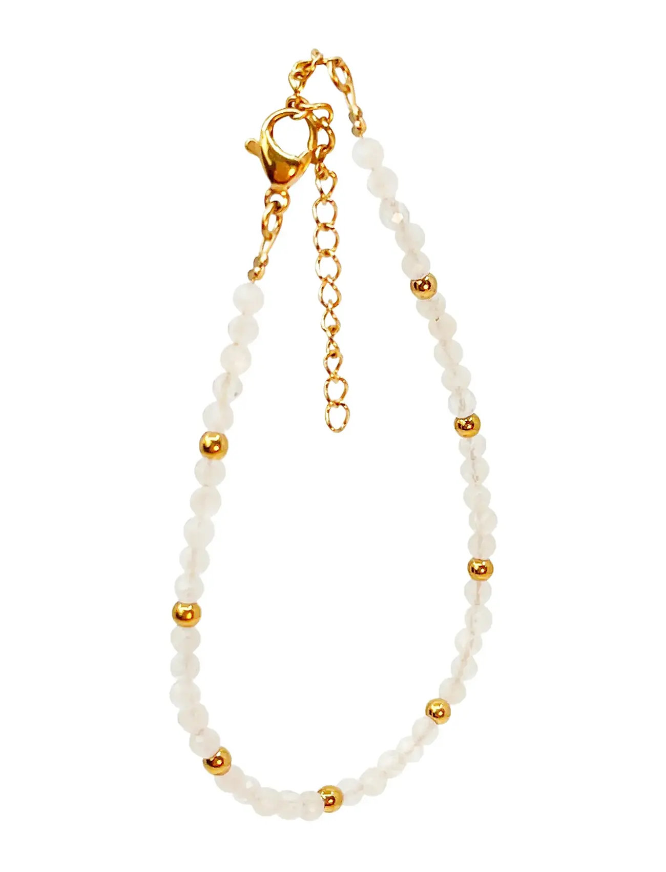 PIPOL'S BAZAAR Malia Steel Beaded Armband Weiß Gold - One Size - Damen