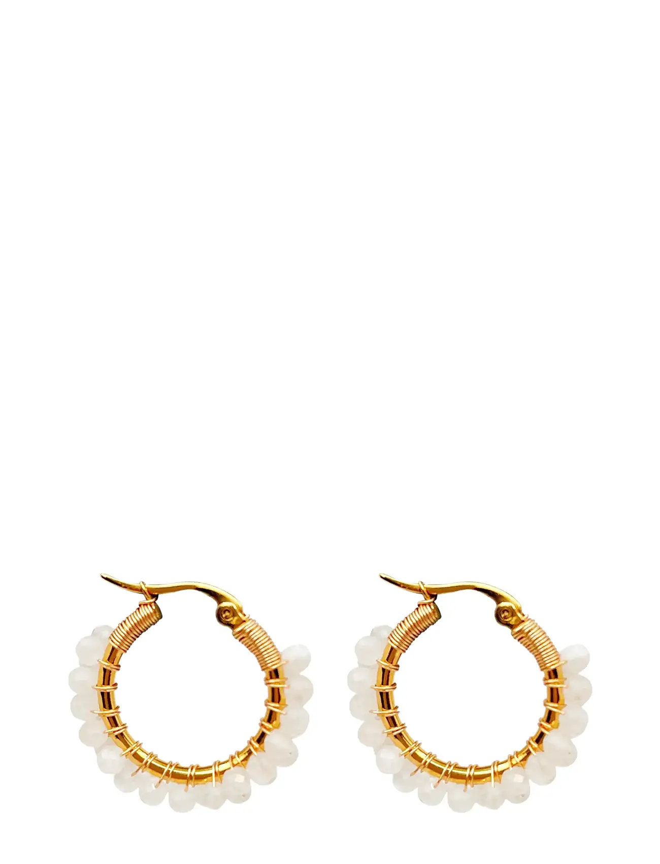 PIPOL'S BAZAAR Malia Steel Rund Ear Weiß Weiß - One Size - Damen