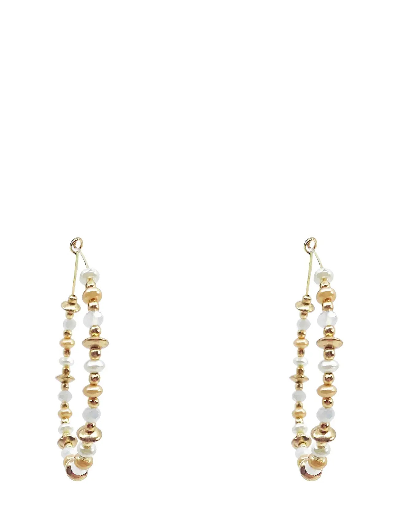 PIPOL'S BAZAAR Mira Creol Single Ear Weiß Gold Gold - One Size - Damen