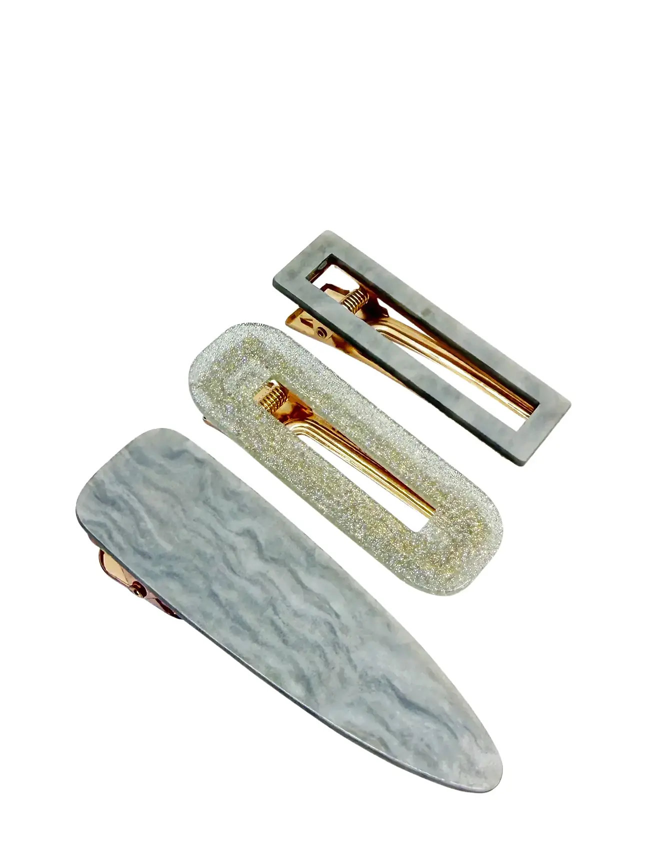 Pipol's Bazaar Sandy Hair Clip 3 Pcs Grey, One Size, Grey, Hair Accessories > Hair Clip, Dame