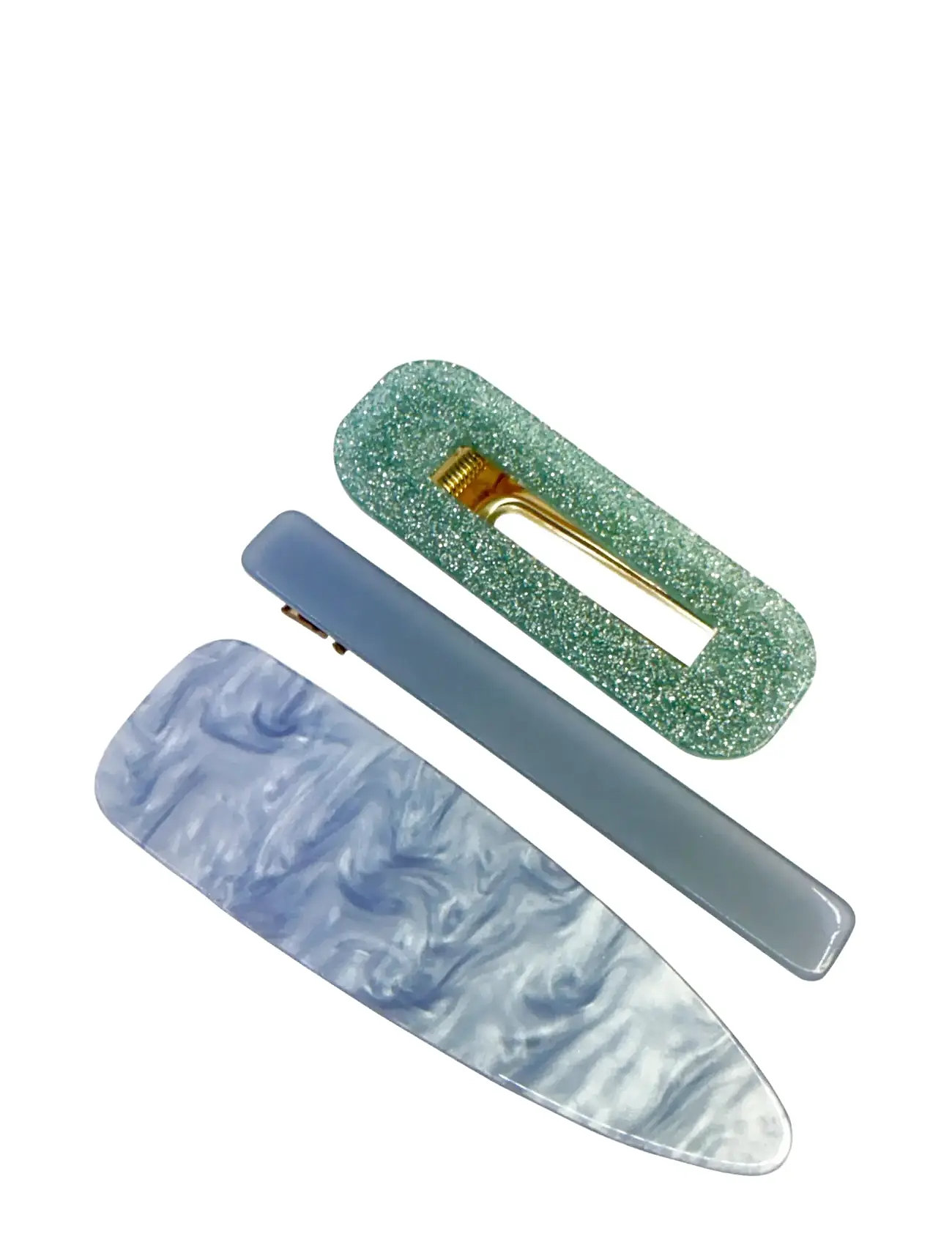 Pipol's Bazaar Sandy Hair Clip 3 Pcs Blue, One Size, Blue, Hair Accessories > Hair Clip, Dame