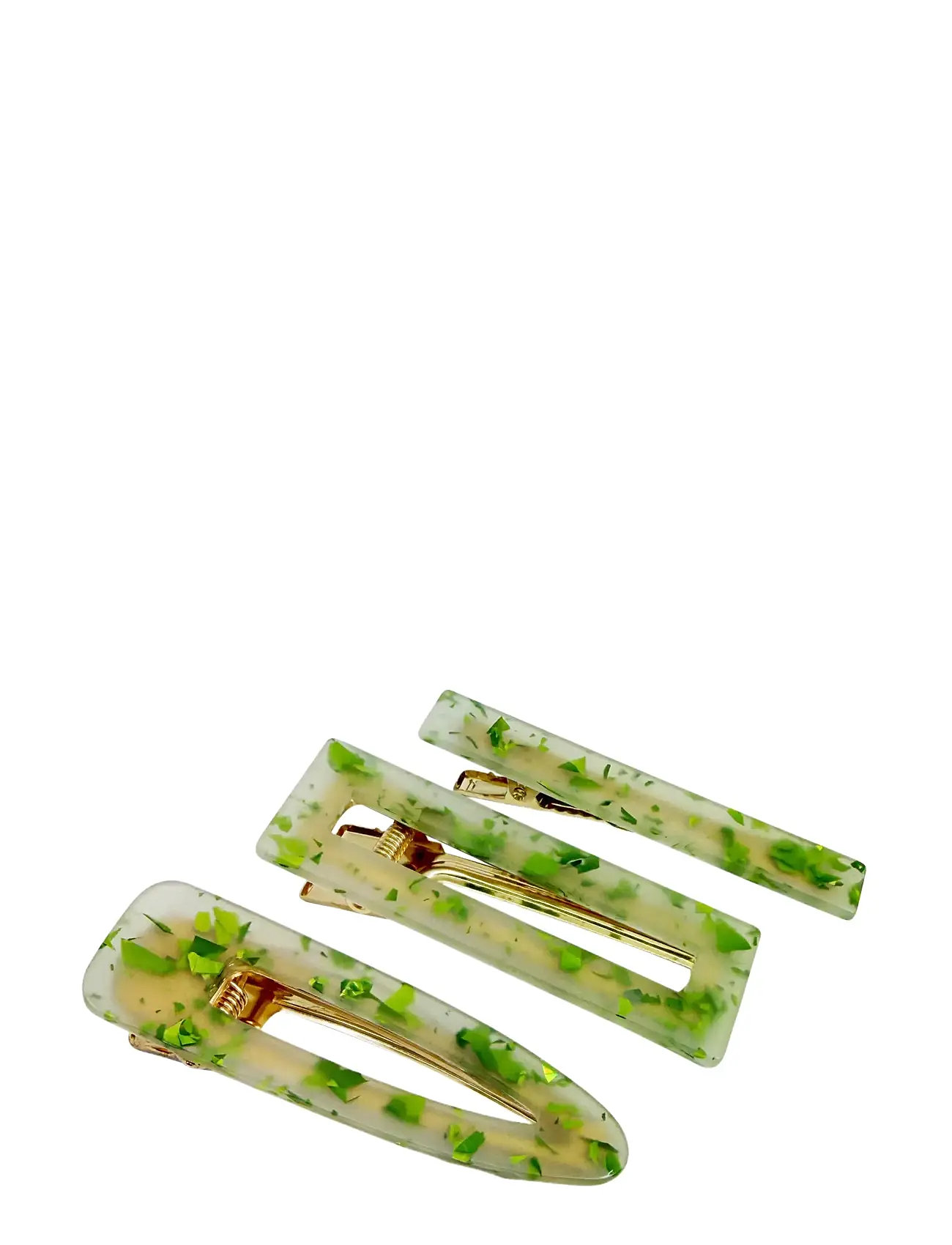 Pipol's Bazaar Betsy Hair Clip 3 Pcs Pear Green Spot, One Size, Green, Hair Accessories > Hair Clip, Dame