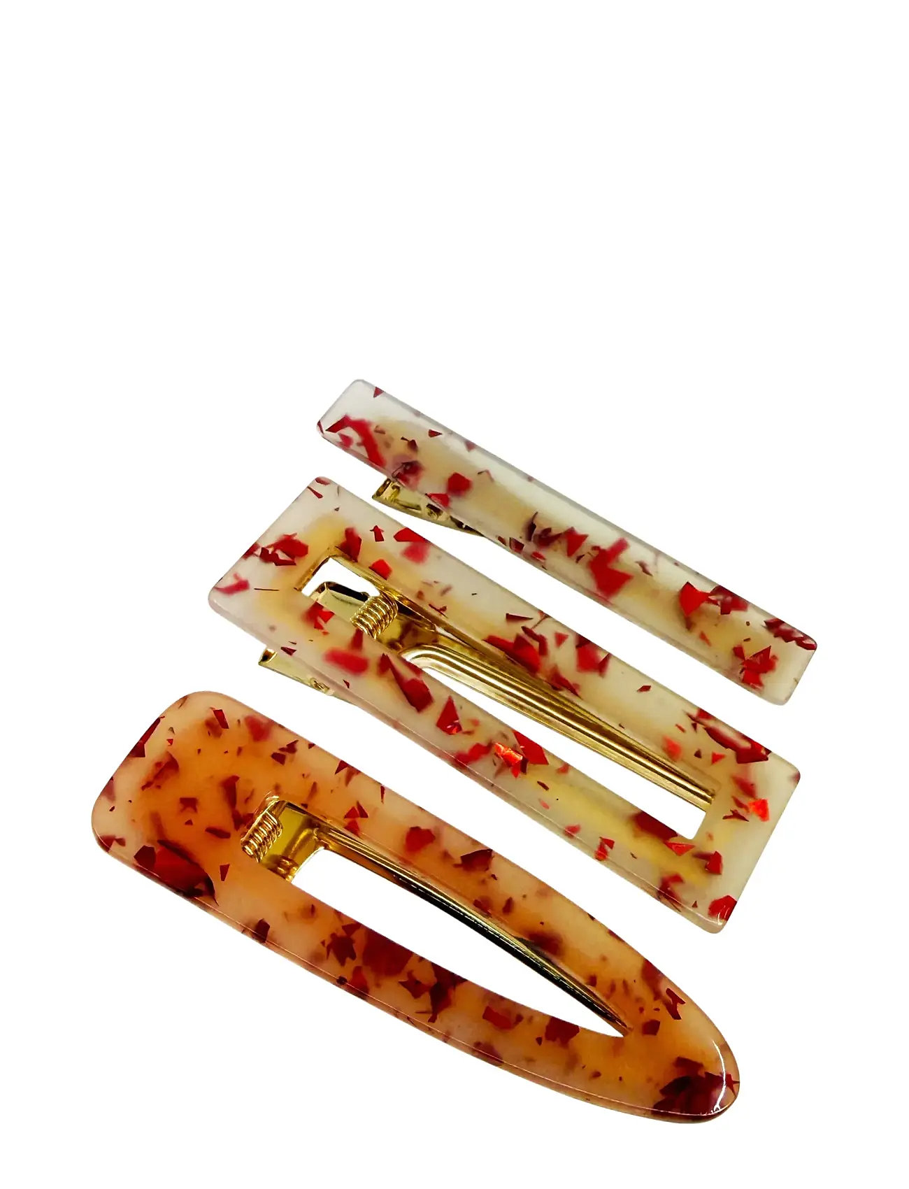 PIPOL'S BAZAAR Betsy Hair Clip 3 Pcs Rot Spot Rot - One Size - Damen