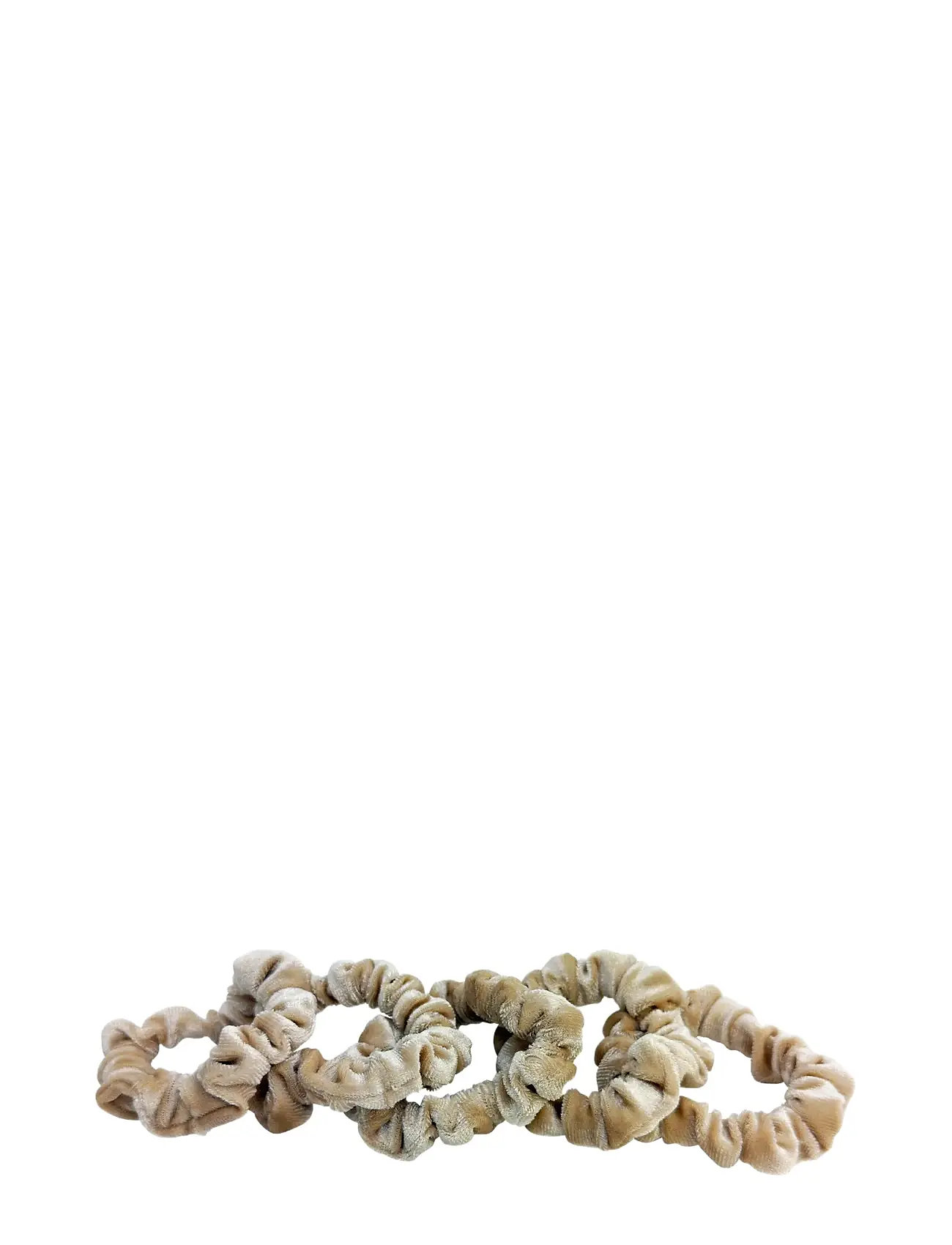 Pipol's Bazaar Velvet Scrunchy 5 Pcs Beige, One Size, Beige, Hårtilbehør > Scrunchies, Dame