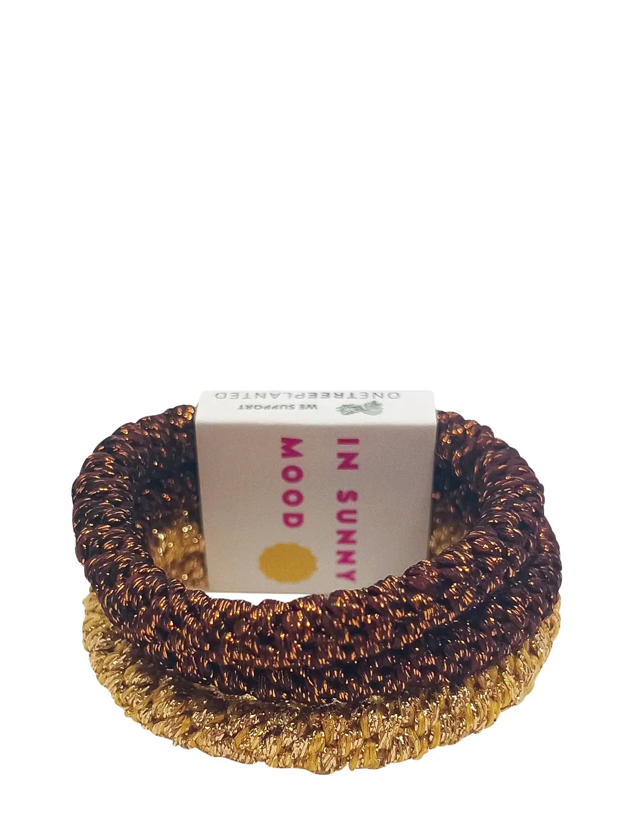 Pipol's Bazaar Sunny Elastic 4 Set Glitz, One Size, Gold, Hårtilbehør > Scrunchies, Dame