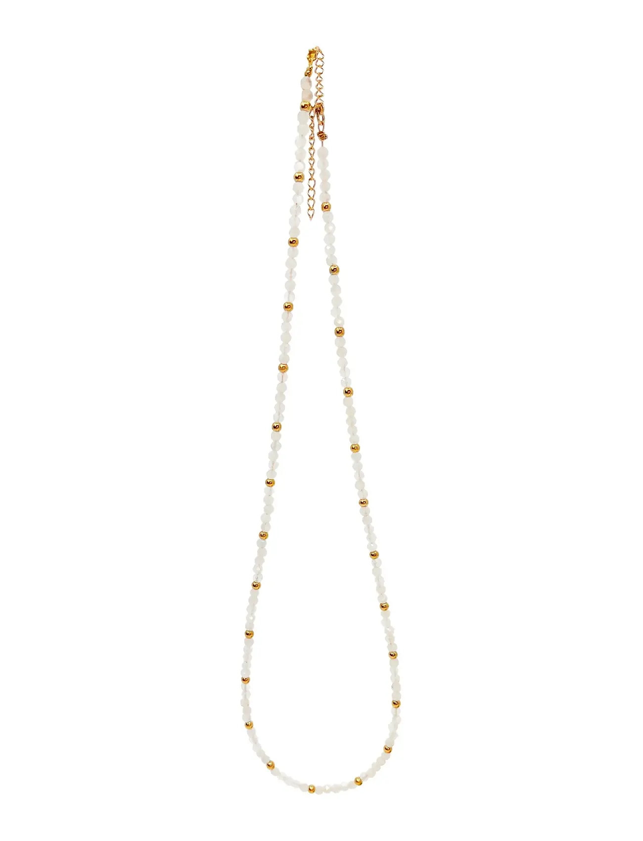 Pipol's Bazaar Malia Steel Beaded Necklace White, One Size, White, Halskæder > Perlehalskæder, Dame
