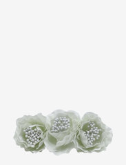 Triple Flower Barette White - WHITE